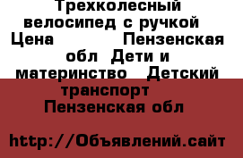 Трехколесный велосипед с ручкой › Цена ­ 4 500 - Пензенская обл. Дети и материнство » Детский транспорт   . Пензенская обл.